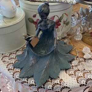 Elegant Leaf Dress Figurine